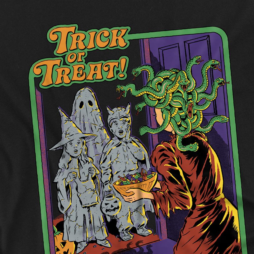 Black - Side - Steven Rhodes Unisex Adult Trick Or Treat T-Shirt