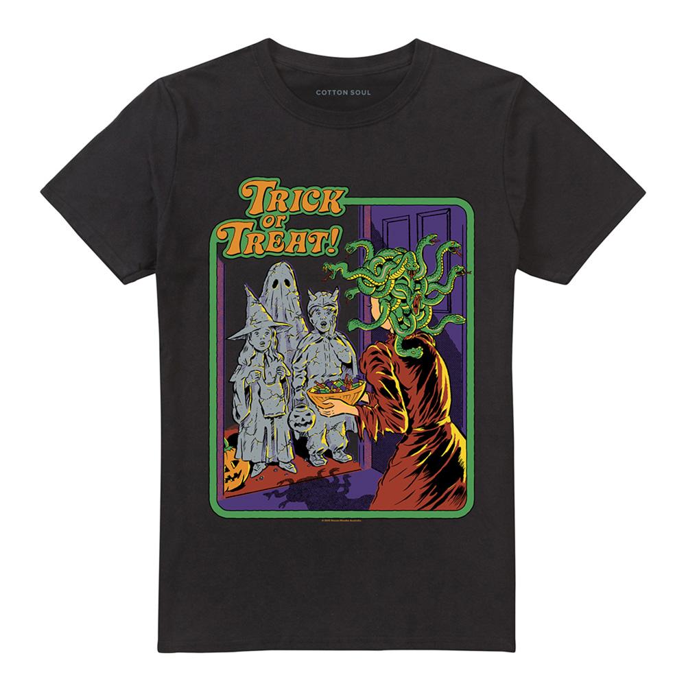 Black - Front - Steven Rhodes Unisex Adult Trick Or Treat T-Shirt