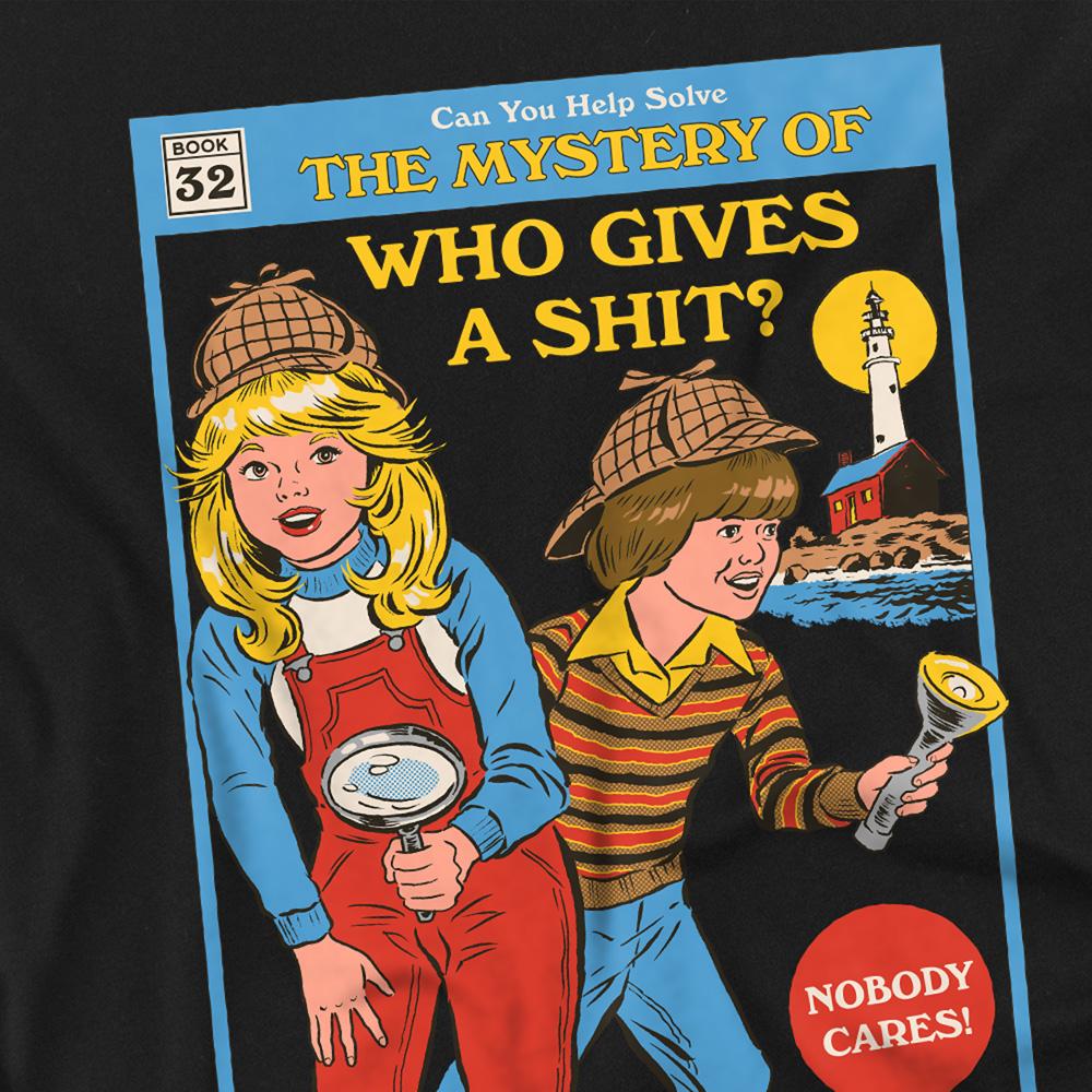 Black - Side - Steven Rhodes Unisex Adult Who Gives A Shit T-Shirt