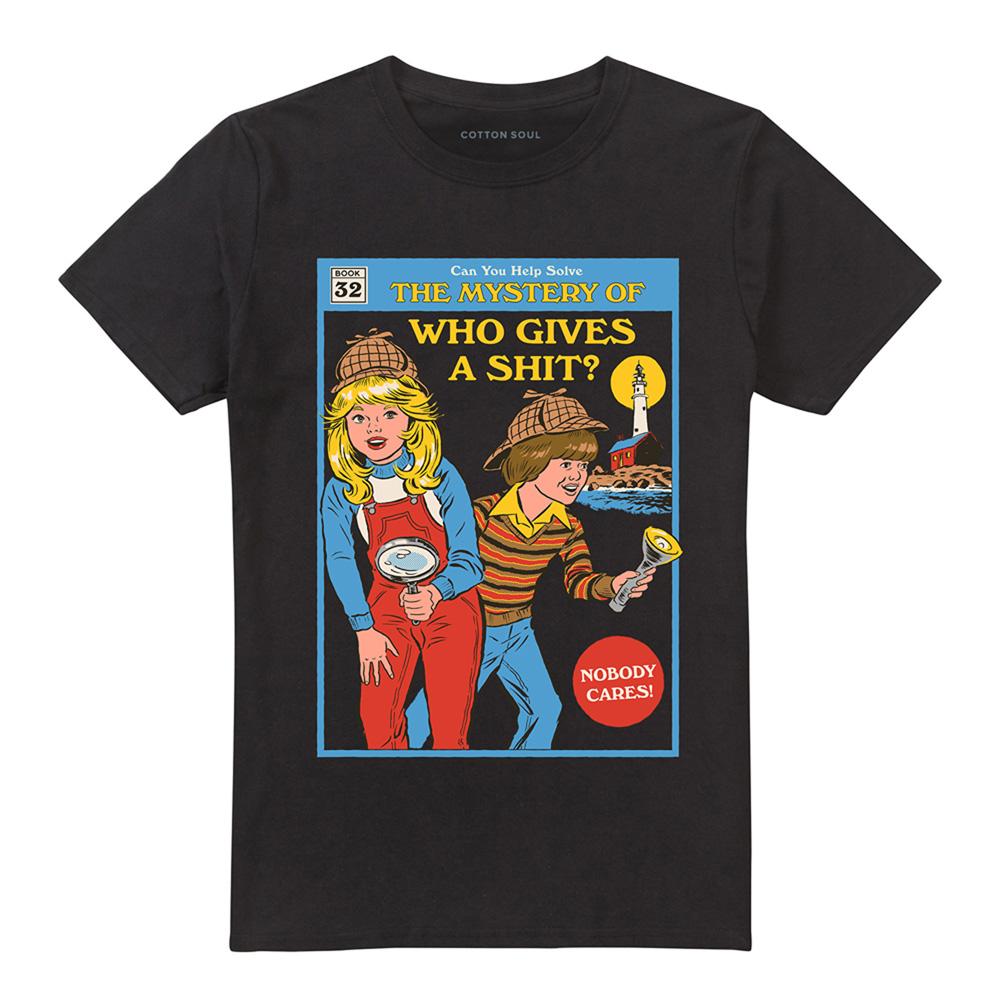 Black - Front - Steven Rhodes Unisex Adult Who Gives A Shit T-Shirt
