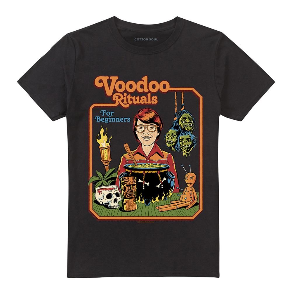 Black - Front - Steven Rhodes Unisex Adult Voodoo Rituals T-Shirt