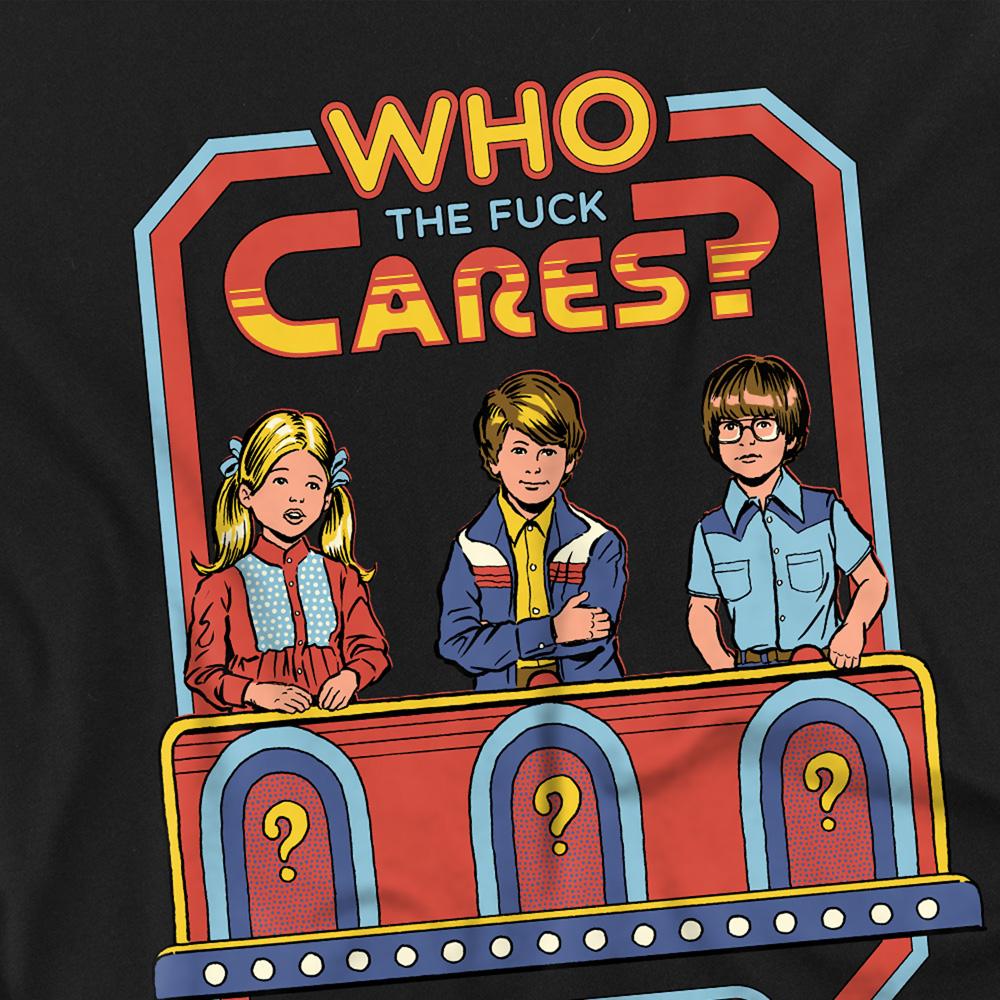Black - Side - Steven Rhodes Unisex Adult Who Gives A Shit T-Shirt