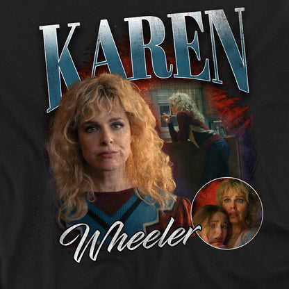 Black - Side - Stranger Things Unisex Adult Karen Wheeler Homage T-Shirt