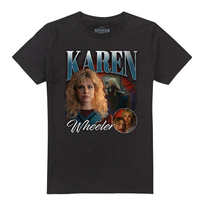 Black - Front - Stranger Things Unisex Adult Karen Wheeler Homage T-Shirt