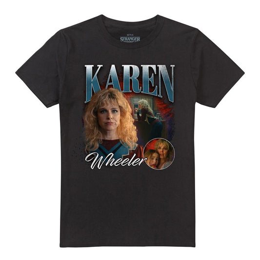 Black - Front - Stranger Things Unisex Adult Karen Wheeler Homage T-Shirt