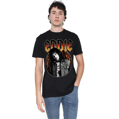 Black - Lifestyle - Stranger Things Unisex Adult Eddie Rock T-Shirt