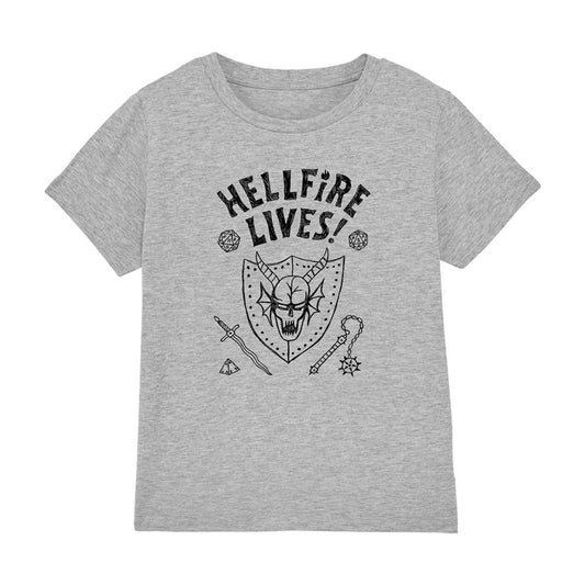 Athletic Heather - Front - Stranger Things Childrens-Kids Hellfire Graduation Heather T-Shirt