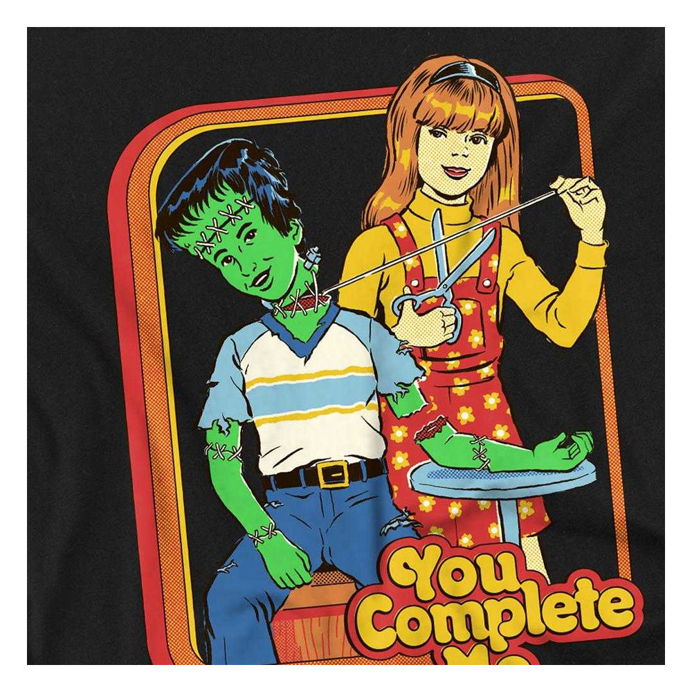 Black - Side - Steven Rhodes Unisex Adult You Complete Me T-Shirt