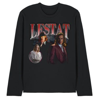 Black - Front - Interview With The Vampire Unisex Adult Lestat Homage Long-Sleeved T-Shirt