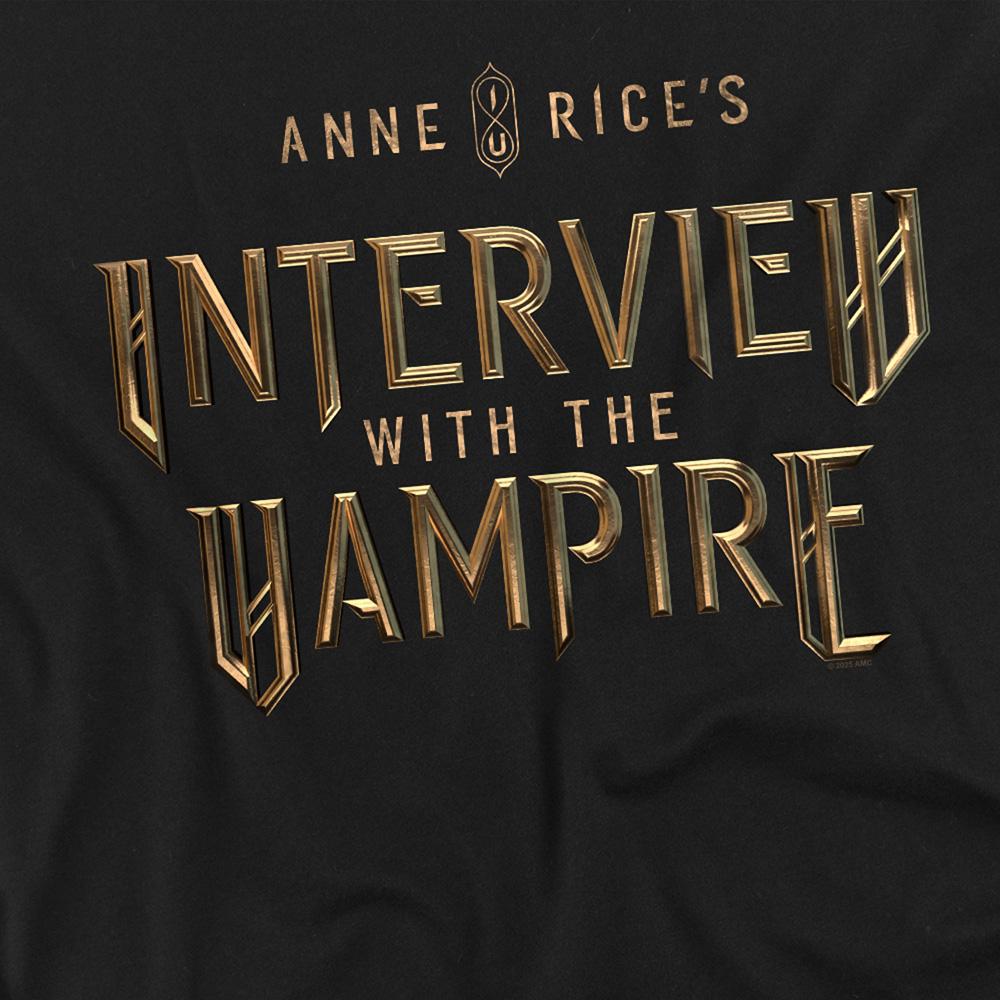 Black - Back - Interview With The Vampire Unisex Adult Gold Logo Long-Sleeved T-Shirt