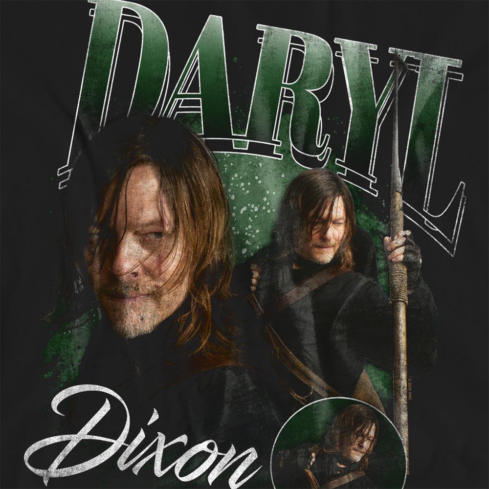 Black - Side - The Walking Dead Womens-Ladies Daryl Dixon Homage T-Shirt