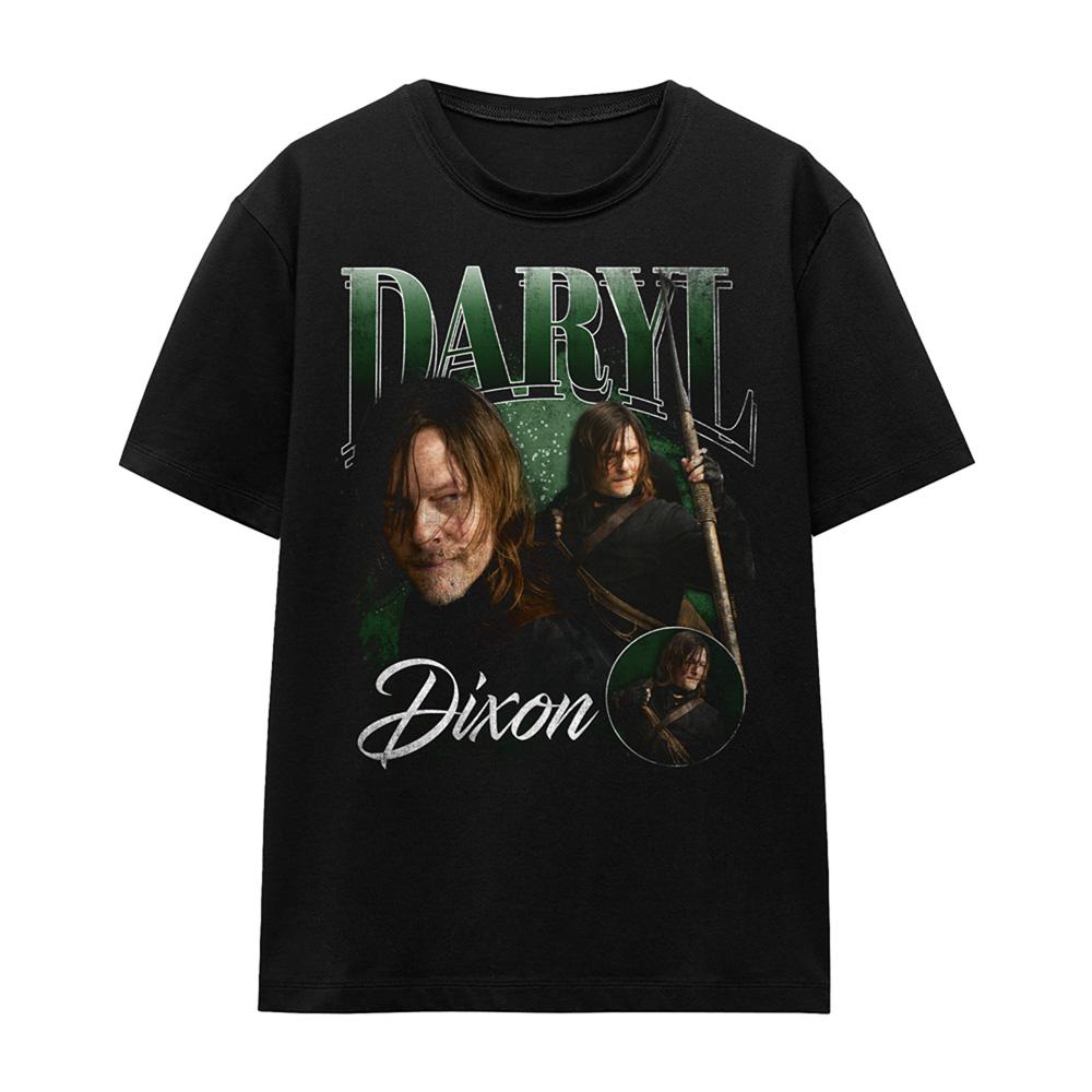 Black - Front - The Walking Dead Womens-Ladies Daryl Dixon Homage T-Shirt