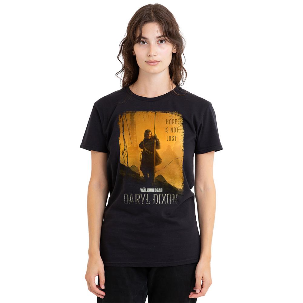 Black - Back - The Walking Dead Unisex Adult Daryl Dixon Poster T-Shirt