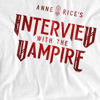 White - Side - Interview With The Vampire Womens-Ladies Red Logo T-Shirt