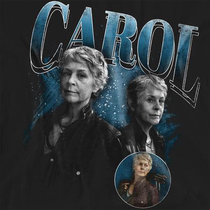 Black - Side - The Walking Dead Womens-Ladies Carol Homage T-Shirt
