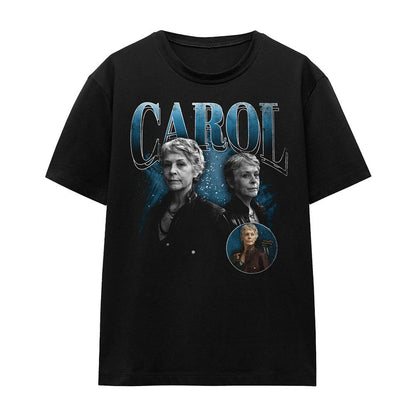 Black - Front - The Walking Dead Womens-Ladies Carol Homage T-Shirt