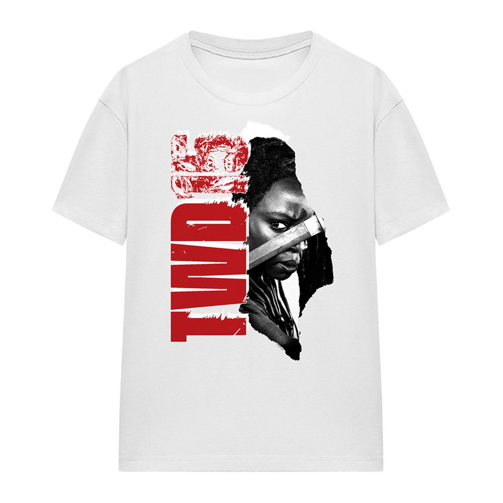 White - Front - The Walking Dead Womens-Ladies 15 Michonne T-Shirt