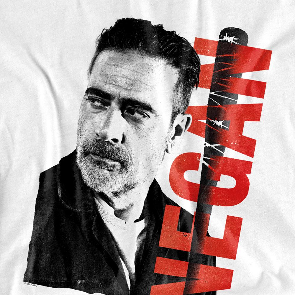 White - Side - The Walking Dead Womens-Ladies 15 Negan T-Shirt