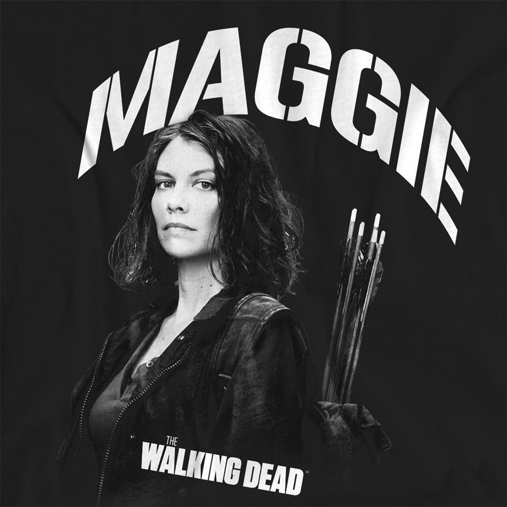 Black - Side - The Walking Dead Womens-Ladies Maggie Greene Mono T-Shirt
