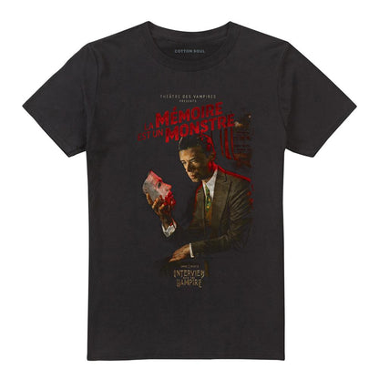 Black - Front - Interview With The Vampire Unisex Adult La Memoire Poster T-Shirt