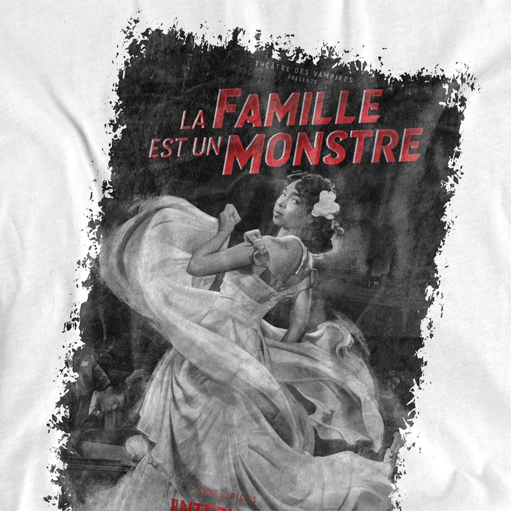 White - Side - Interview With The Vampire Unisex Adult La Famille Mono Poster T-Shirt