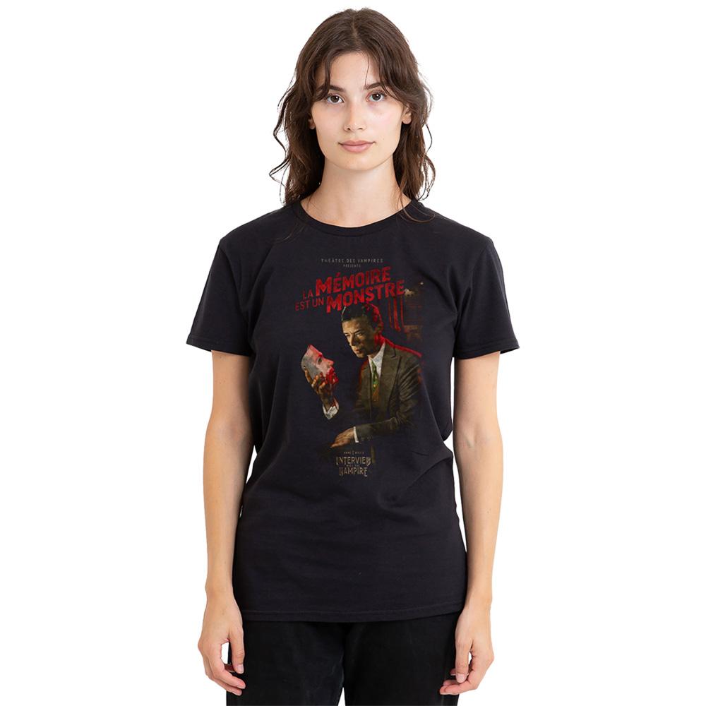 Black - Back - Interview With The Vampire Womens-Ladies La Memoire Poster T-Shirt