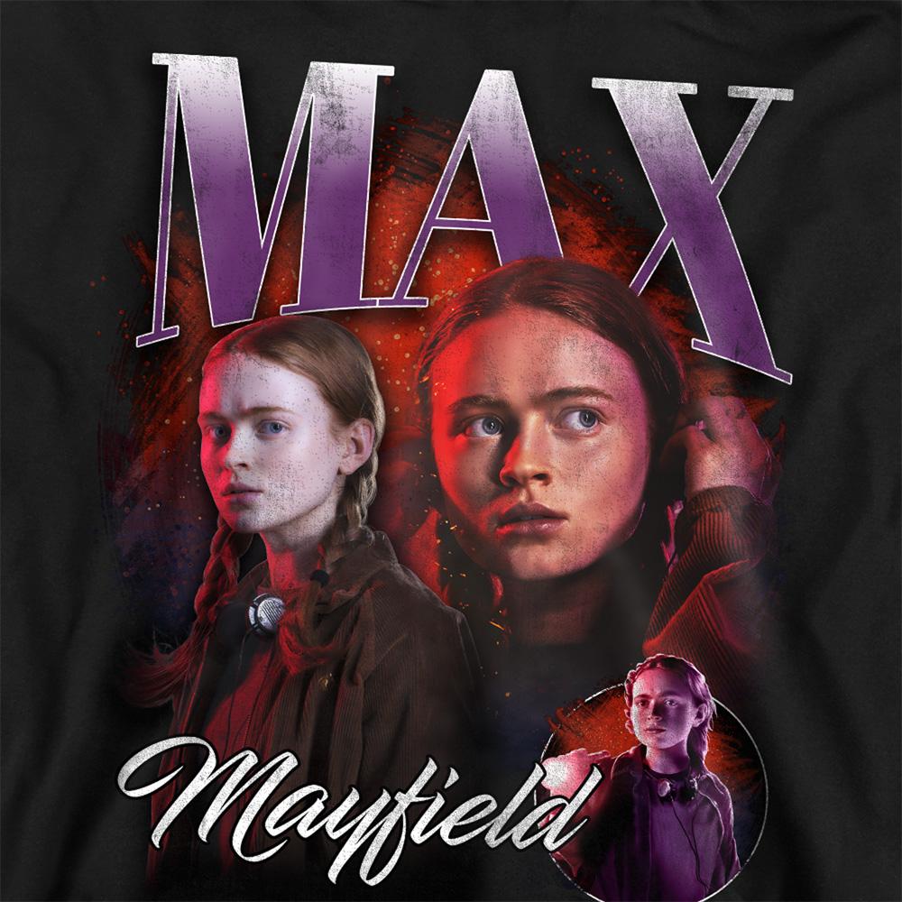 Black - Side - Stranger Things Unisex Adult Max Homage Sweatshirt