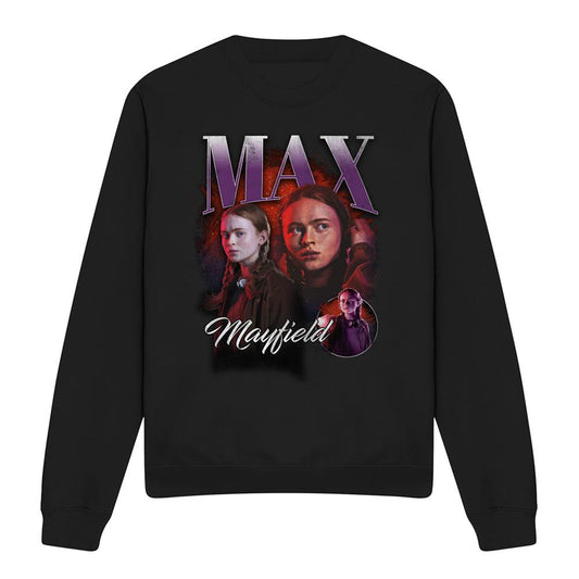 Black - Front - Stranger Things Unisex Adult Max Homage Sweatshirt