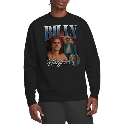 Black - Back - Stranger Things Unisex Adult Billy Homage Sweatshirt