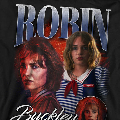 Black - Side - Stranger Things Unisex Adult Robin Buckley Homage Sweatshirt