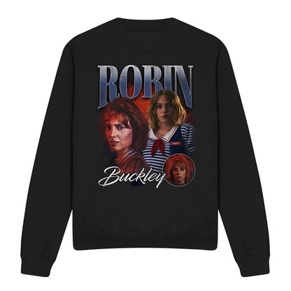 Black - Front - Stranger Things Unisex Adult Robin Buckley Homage Sweatshirt