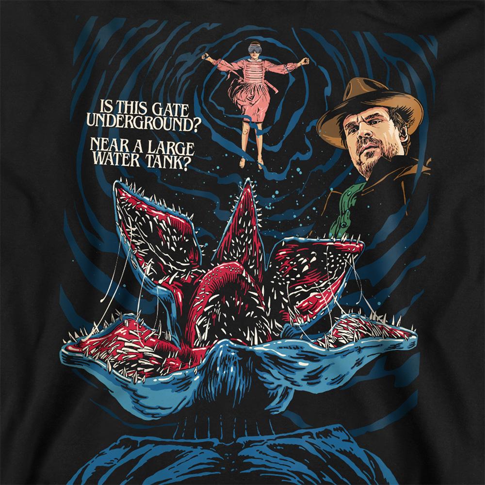 Black - Side - Stranger Things Unisex Adult Butcher Billy Chapter 7 Sweatshirt
