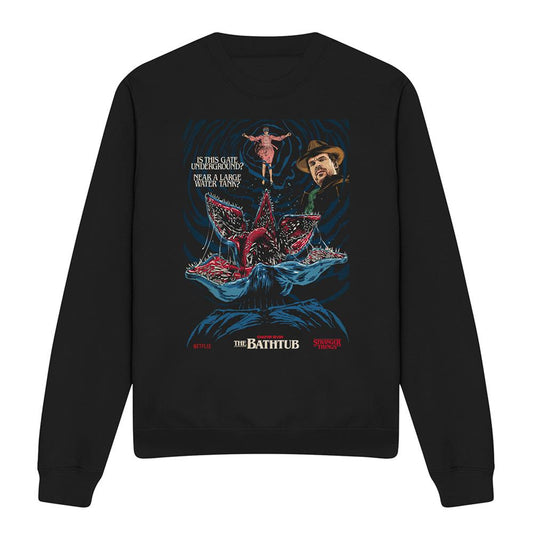 Black - Front - Stranger Things Unisex Adult Butcher Billy Chapter 7 Sweatshirt