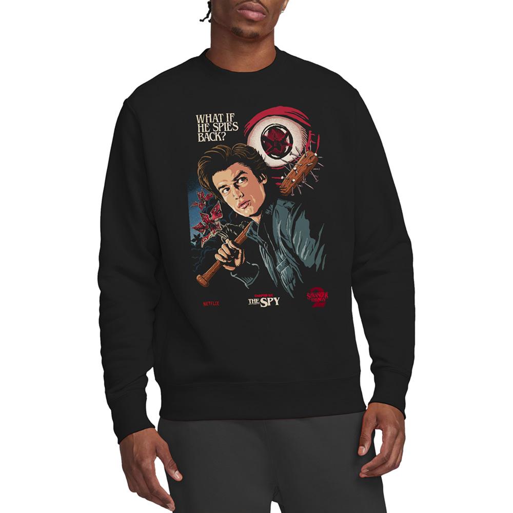 Black - Back - Stranger Things 2 Unisex Adult Butcher Billy Chapter 6 Sweatshirt