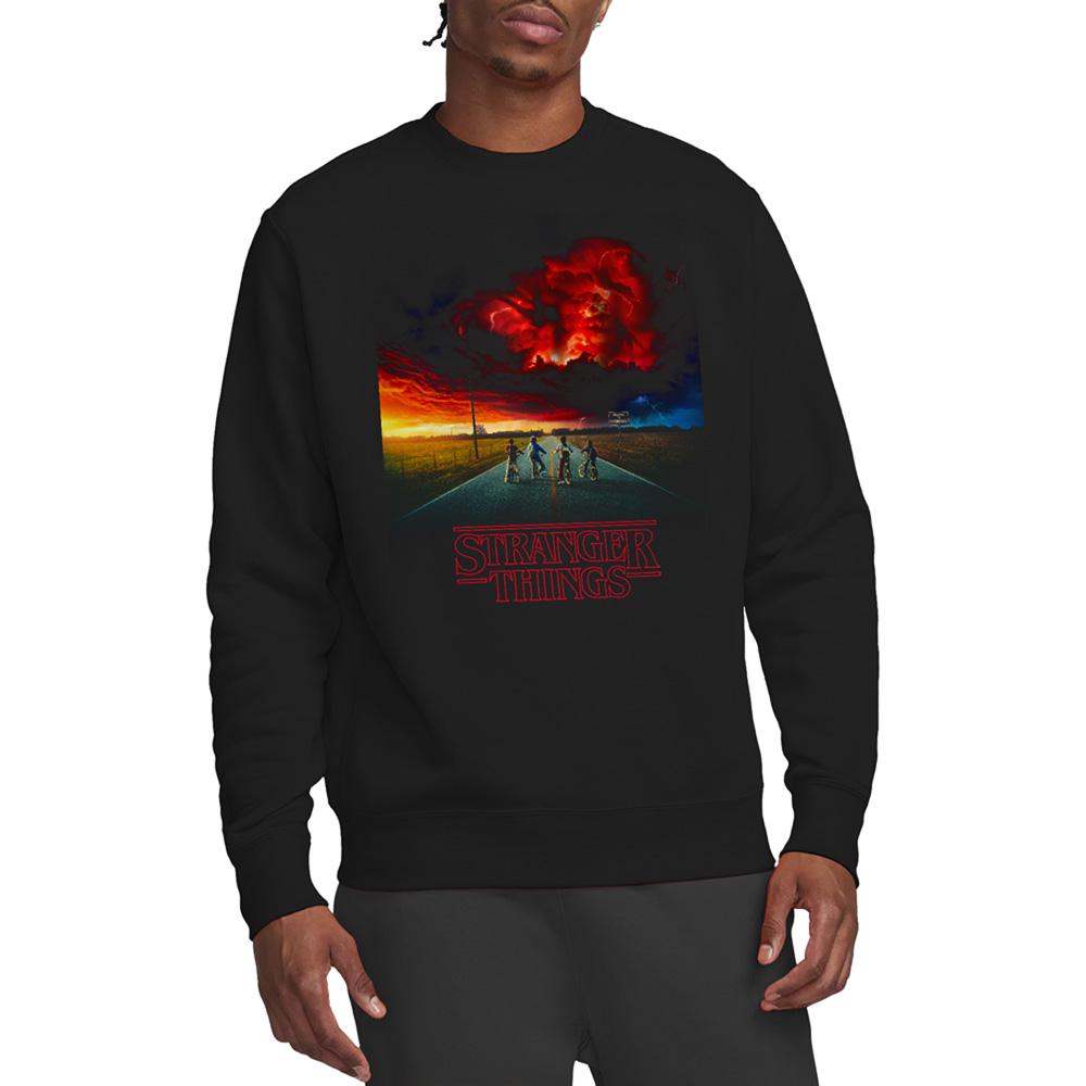 Black - Back - Stranger Things Unisex Adult Mindflayer Poster Sweatshirt