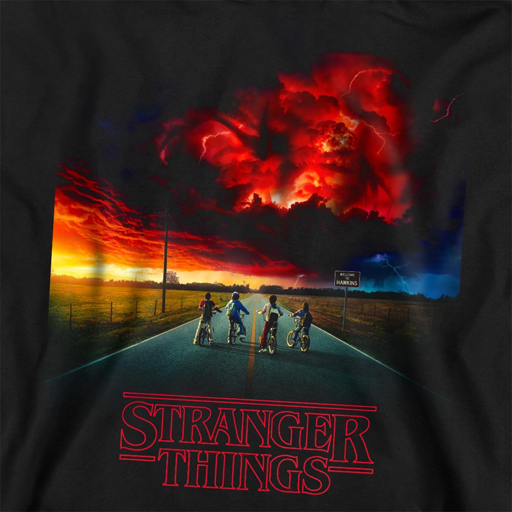 Black - Side - Stranger Things Unisex Adult Mindflayer Poster Sweatshirt