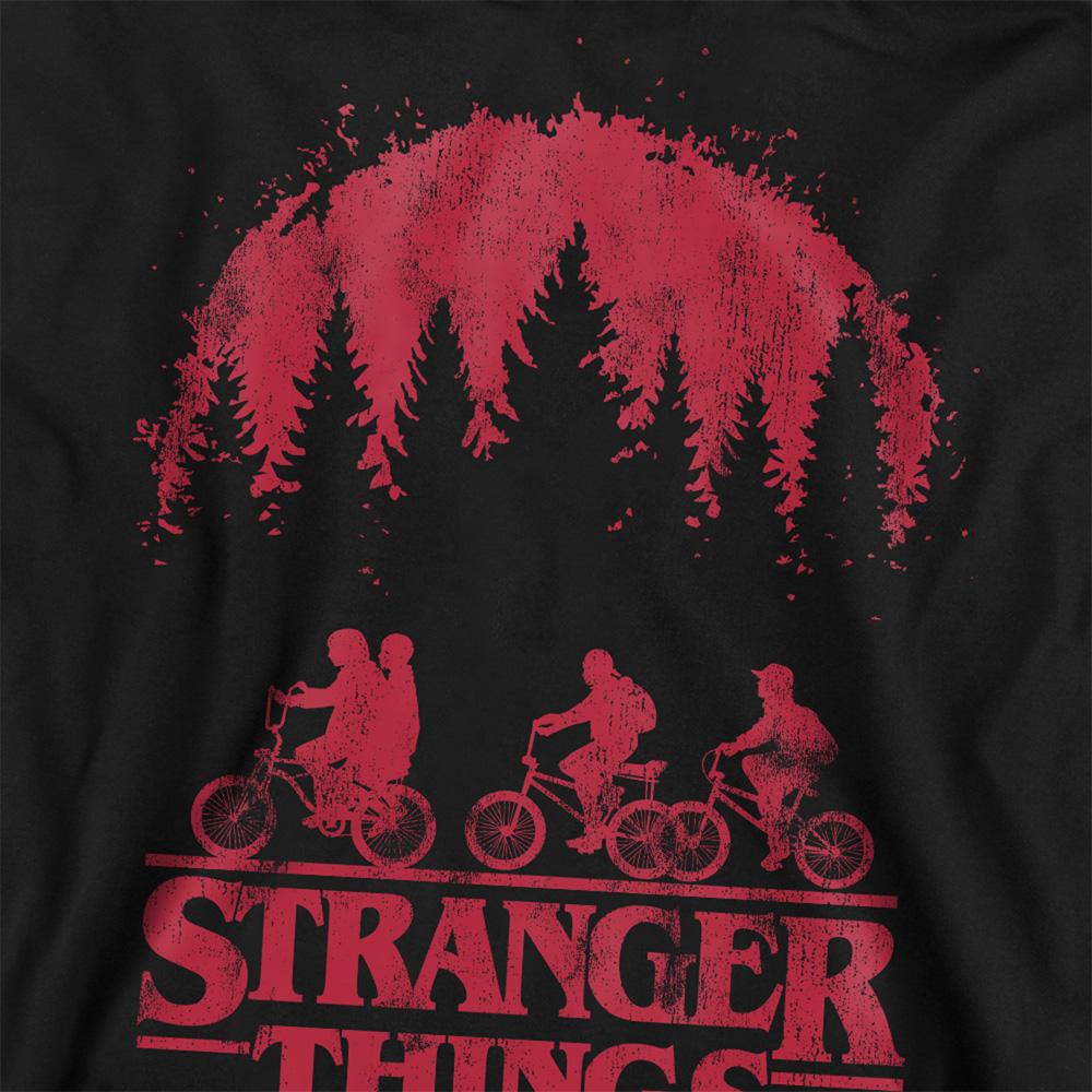 Black - Side - Stranger Things Unisex Adult Bike Sweatshirt