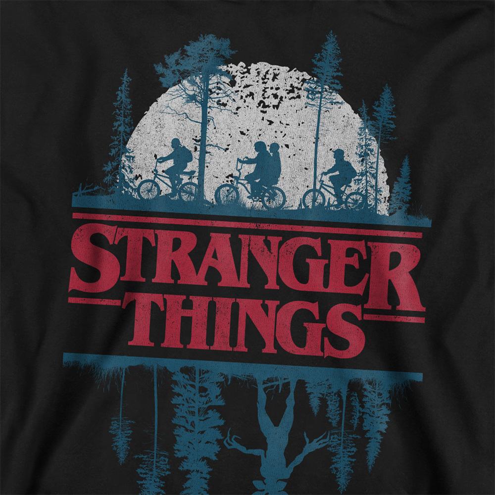 Black - Side - Stranger Things Unisex Adult Silhouette Sweatshirt