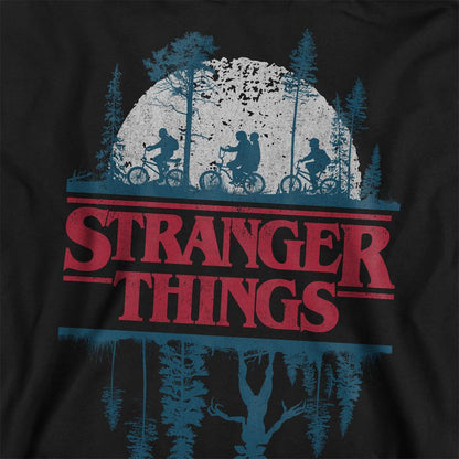 Black - Side - Stranger Things Unisex Adult Silhouette Sweatshirt