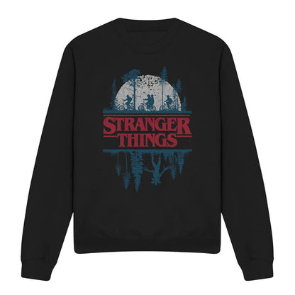 Black - Front - Stranger Things Unisex Adult Silhouette Sweatshirt