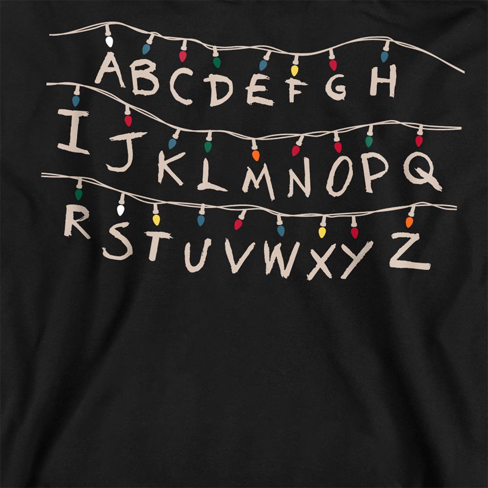 Black - Side - Stranger Things Unisex Adult Lights Sweatshirt