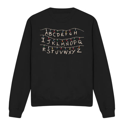 Black - Front - Stranger Things Unisex Adult Lights Sweatshirt