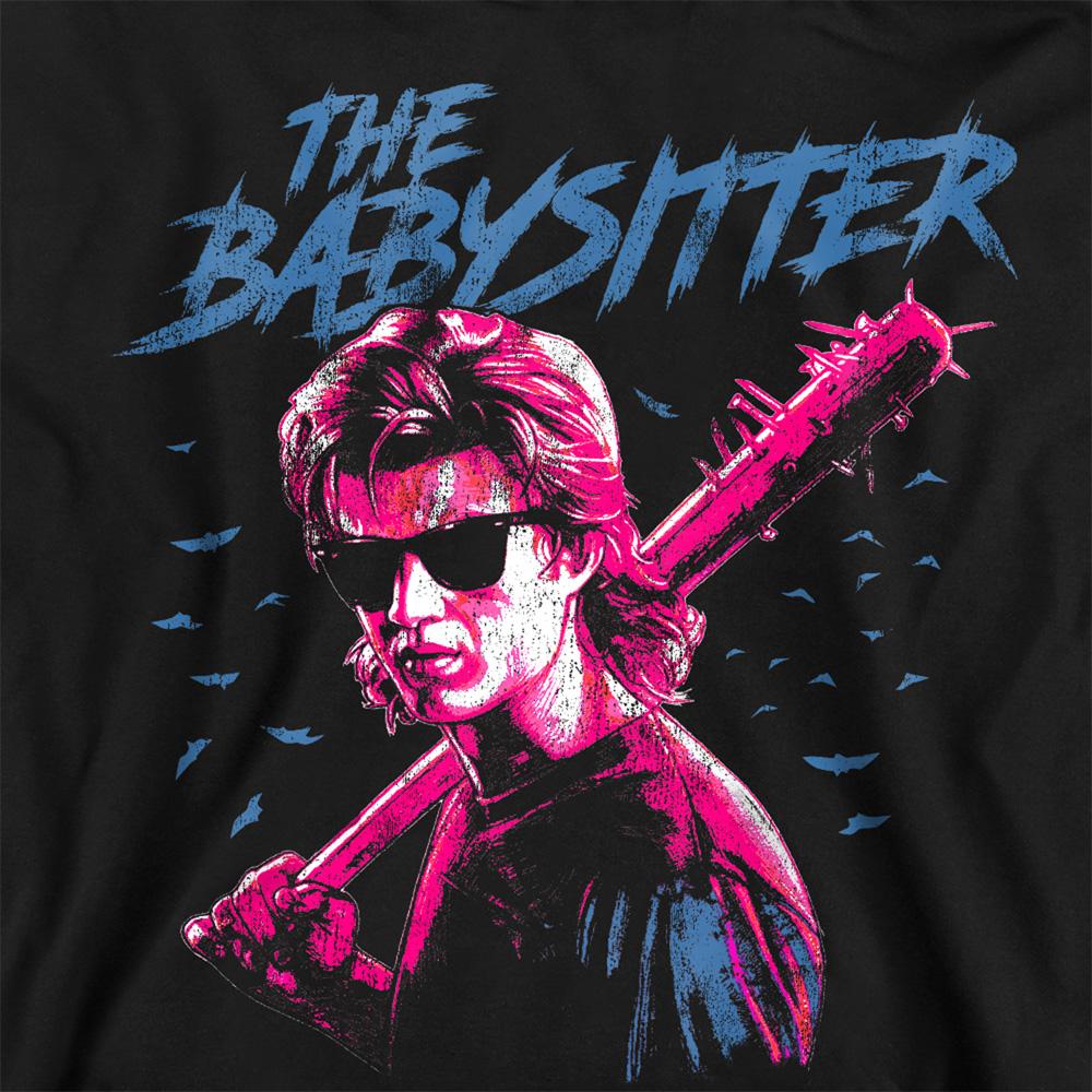 Black - Side - Stranger Things Unisex Adult The Babysitter Sweatshirt