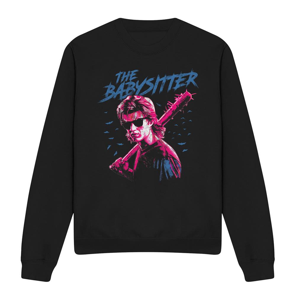 Black - Front - Stranger Things Unisex Adult The Babysitter Sweatshirt