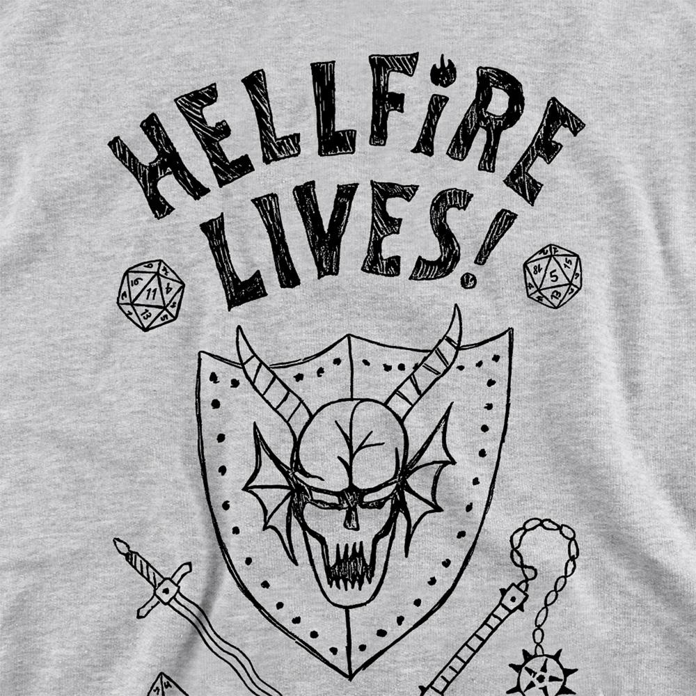 Athletic Heather - Side - Stranger Things Unisex Adult Hellfire Graduation Sweatshirt