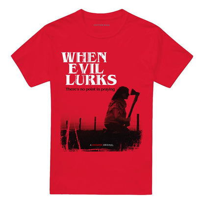 Red - Front - When Evil Lurks Unisex Adult Key Art T-Shirt