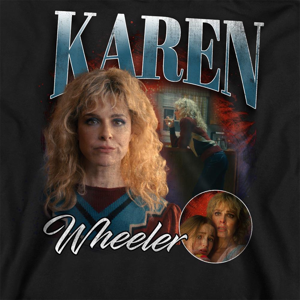 Black - Side - Stranger Things 5 Unisex Adult Karen Wheeler Homage Sweatshirt