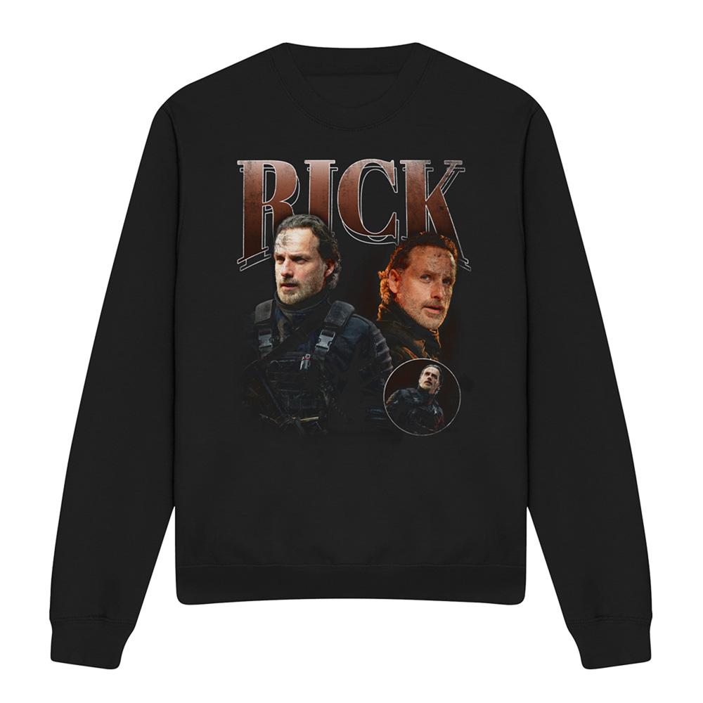 Black - Front - The Walking Dead Unisex Adult The Ones Who Lived Rick Grimes Homage Sweatshirt