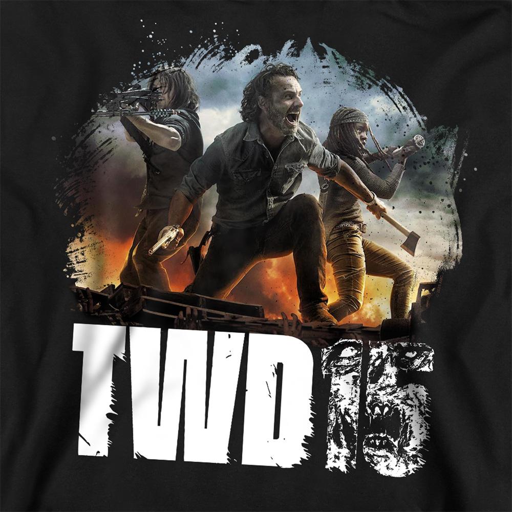 Black - Side - The Walking Dead Unisex Adult Group Pose Sweatshirt