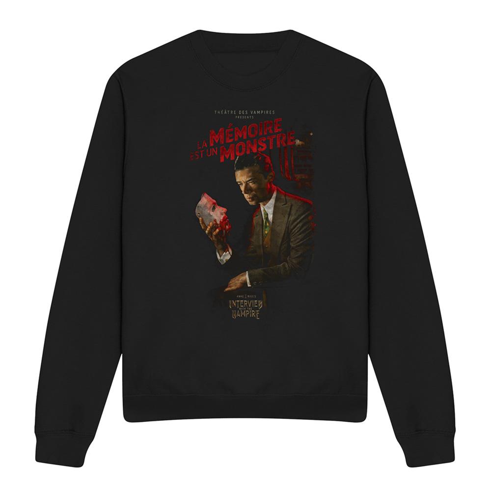Black - Front - Interview With The Vampire Unisex Adult La Memoire Poster Sweatshirt